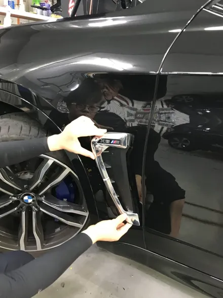 BMW X6M  키드니그릴 덕트 사틴블랙 그리고 라이트! / 경기 광명