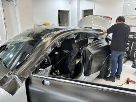 벤츠 E450쿠페 사틴블랙 전체랩핑 / 광명, 안양, 시흥