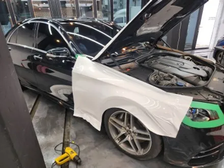 벤츠 S350d 화이트유광 전체랩핑 포인트는? / 광명, 안양, 시흥