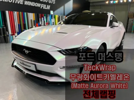 머스탱 랩핑제거 재시공 같지만 다른 화이트 오로라화이트 전체랩핑 / 인천 서구