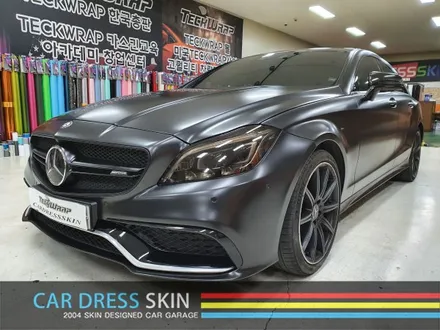 벤츠 W218 CLS63AMG 화이트▶반무광블랙(사틴블랙) 전체랩핑 / 인천 서구
