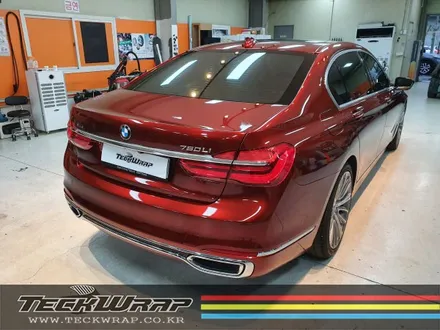 인천랩핑 BMW 740Li 화이트 필름 제거 ▶ 캔디다크레드 자동차랩핑 재시공 / 인천 서구