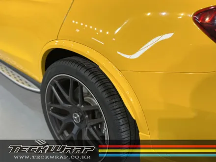 벤츠 GLC63AMG \'BRABUS\' 썬플라워옐로우 전체랩핑 + 크롬딜리트 인천랩핑 카드레스스킨 / 인천 서구