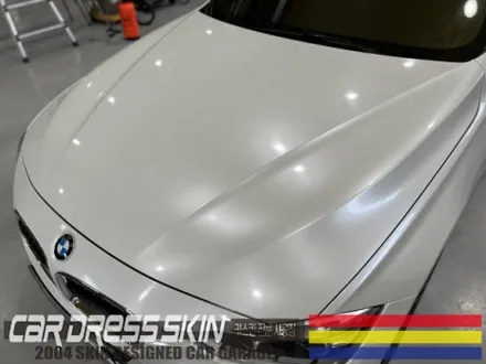 고급스러운 화이트펄 BMW 320d 전체카스킨 / 인천 서구