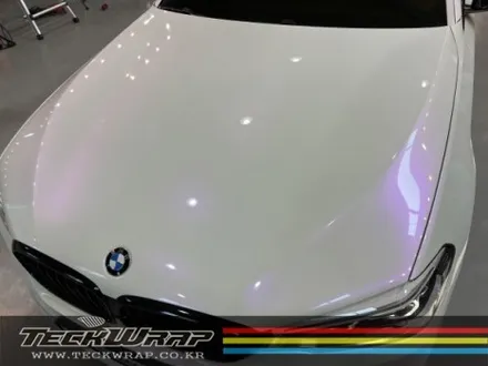 랩핑으로 티 나지 않게 사고 수리까지? BMW 520d G바디 화이트카멜레온 택랩(TeckWrap) 라벤더펄 전체랩핑 / 인천 서구