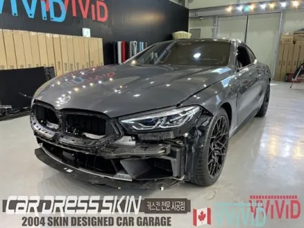 랩핑 재시공? BMW M8 기존 랩핑지 캔디레드를 제거 후 엠블런스옐로우 전체랩핑 재시공 인천 M8랩핑 / 인천 서구 가좌동