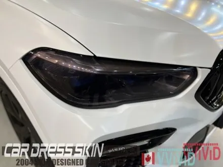 BMW X6(G06) 무광화이트 \'사틴화이트\' 크롬딜리트 전체랩핑 + 라이트필름 / 인천 서구 가좌동