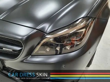 벤츠 W218 CLS63AMG 화이트▶반무광블랙(사틴블랙) 전체랩핑 / 인천 서구