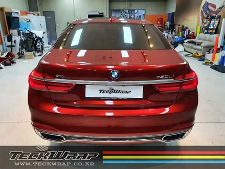 인천랩핑 BMW 740Li 화이트 필름 제거 ▶ 캔디다크레드 자동차랩핑 재시공 / 인천 서구