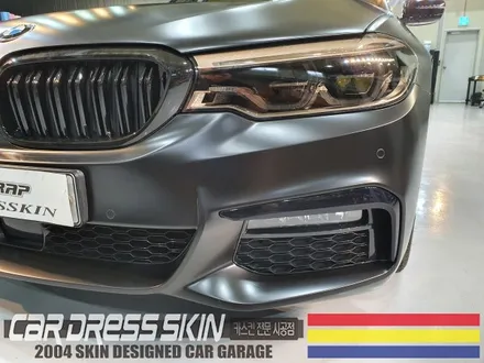 BMW G30 사틴블랙 랩핑 + 라이트필름 인천 자동차래핑 / 인천 서구