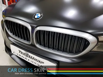 BMW G30 5시리즈 화이트▶사틴블랙 + 실버 포인트 랩핑 / 인천 서구