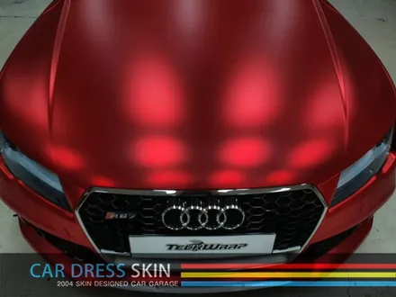 택랩 무광레드크롬 Audi A7 자동차 래핑 무광랩핑 크롬랩핑 / 인천 서구
