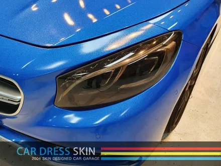 벤츠 S63AMG 랩핑 재시공 다이아몬드블루 카스킨 + 미들블랙라이트필름 / 인천 서구