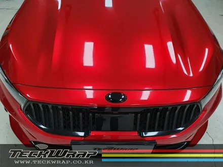 다크 한 캔디레드크롬 Kia K7 트루블러드 택랩 전체래핑 / 인천 서구