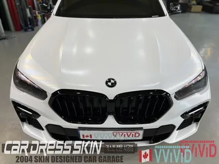 BMW X6(G06) 무광화이트 \'사틴화이트\' 크롬딜리트 전체랩핑 + 라이트필름 / 인천 서구 가좌동