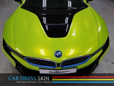 BMW i8 캔디옐로우형광 카스킨 X 카드레스스킨 / 인천 서구