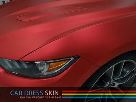 머스탱 GT 6세대 무광레드크롬 전체래핑 / 인천 서구