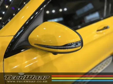 벤츠 GLC63AMG \'BRABUS\' 썬플라워옐로우 전체랩핑 + 크롬딜리트 인천랩핑 카드레스스킨 / 인천 서구