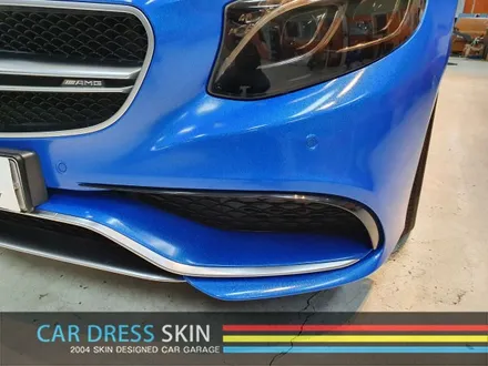 벤츠 S63AMG 랩핑 재시공 다이아몬드블루 카스킨 + 미들블랙라이트필름 / 인천 서구