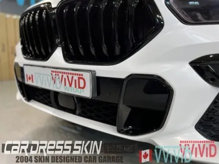 BMW X6(G06) 무광화이트 \'사틴화이트\' 크롬딜리트 전체랩핑 + 라이트필름 / 인천 서구 가좌동