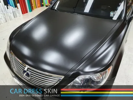 렉서스 LS600h 사틴블랙 (에이버리) 자동차 전체 래핑 / 인천 서구