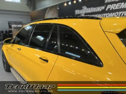 벤츠 GLC63AMG \'BRABUS\' 썬플라워옐로우 전체랩핑 + 크롬딜리트 인천랩핑 카드레스스킨 / 인천 서구