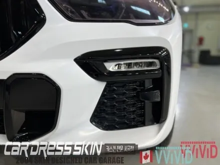 BMW X6(G06) 무광화이트 \'사틴화이트\' 크롬딜리트 전체랩핑 + 라이트필름 / 인천 서구 가좌동
