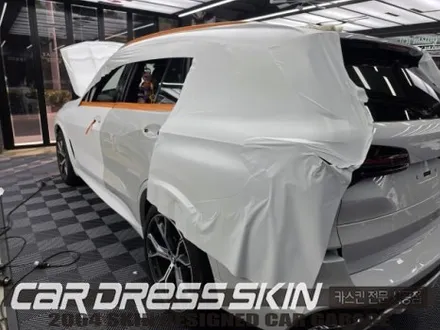 인천BMW X5 사틴화이트 전체랩핑과 블랙그릴의 완벽한 밸런스 / 인천 서구 가좌동