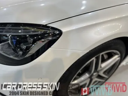 진주색의 화이트랩핑 벤츠 S63AMG 고급스러운 화이트펄 전체랩핑 / 인천 서구 가좌동