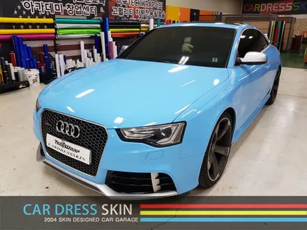 3M 스카이블루 래핑 아우디 RS5 스머프 색 전체랩핑 / 인천 서구