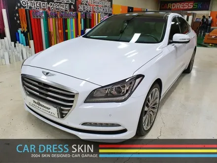 제네시스 G380 실버▶순정 화이트 자동차 래핑 / 인천 서구