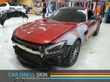 벤츠 AMG GT 사고차 완벽 복원! 판금작업으로 비용 Down 랩핑으로 컬러체인지◀ / 인천 서구
