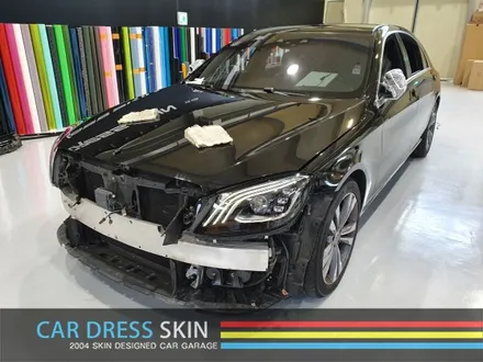 인천랩핑 극강의 다이아몬펄 벤츠 S400d 에이버리슈프림 다이아몬드 화이트 전체랩핑 / 인천 서구