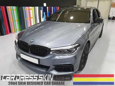 BMW G30 사틴블랙 랩핑 + 라이트필름 인천 자동차래핑 / 인천 서구