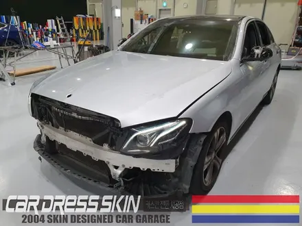 벤츠 E300 실버▶사틴블랙(반무광블랙) 인천 전체카스킨 / 인천 서구
