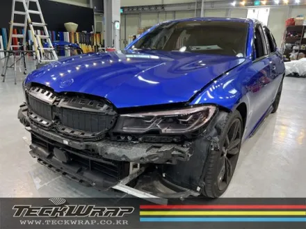 미국 정품 택랩 무광블루크롬 BMW M340i 무광블루크롬랩핑 / 인천 서구