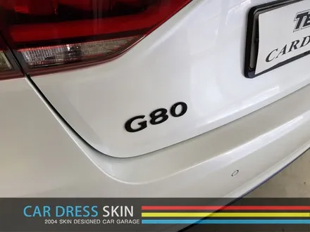 제네시스 G80 블랙에서 고급스러운 진주펄 화이트랩핑 튜닝 / 인천 서구