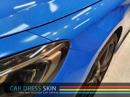 벤츠 S63AMG 랩핑 재시공 다이아몬드블루 카스킨 + 미들블랙라이트필름 / 인천 서구