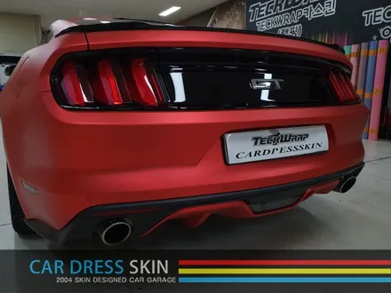 머스탱 GT 6세대 무광레드크롬 전체래핑 / 인천 서구