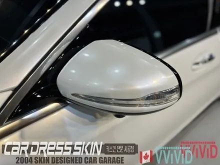 진주색의 화이트랩핑 벤츠 S63AMG 고급스러운 화이트펄 전체랩핑 / 인천 서구 가좌동