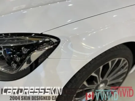 하이그로시 화이트 도장면 같은 광택도의 순정 화이트랩핑 벤츠 S560 유광화이트 전체랩핑 / 인천 서구 가좌동