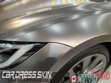 테슬라S P100D 튜닝/랩핑 \'무광건스모그그레이\' 무광크롬 전체랩핑 TeckWrap 택랩랩핑 / 인천 서구 가좌동