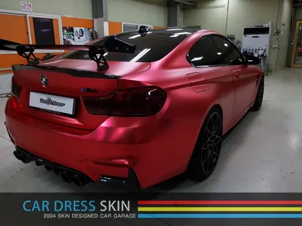 BMW M4 튜닝 무광레드크롬 인천래핑 (택랩) / 인천 서구