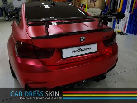 BMW M4 튜닝 무광레드크롬 인천래핑 (택랩) / 인천 서구