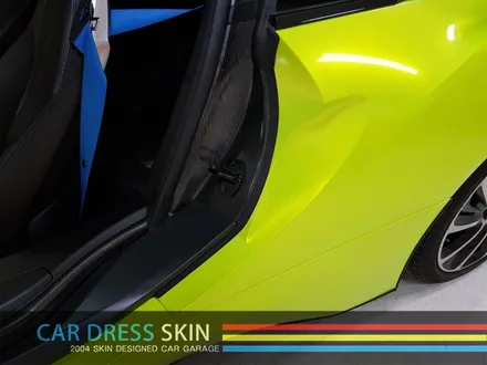 BMW i8 캔디옐로우형광 카스킨 X 카드레스스킨 / 인천 서구