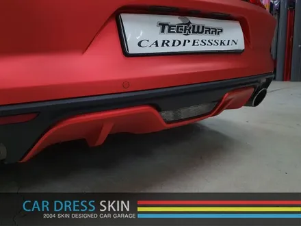 머스탱 GT 6세대 무광레드크롬 전체래핑 / 인천 서구