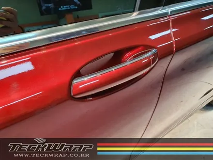 인천랩핑 BMW 740Li 화이트 필름 제거 ▶ 캔디다크레드 자동차랩핑 재시공 / 인천 서구