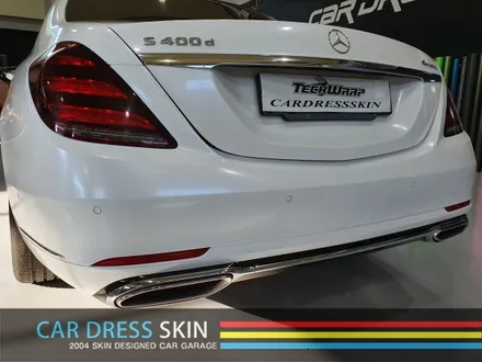 인천랩핑 극강의 다이아몬펄 벤츠 S400d 에이버리슈프림 다이아몬드 화이트 전체랩핑 / 인천 서구