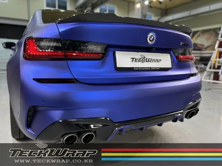미국 정품 택랩 무광블루크롬 BMW M340i 무광블루크롬랩핑 / 인천 서구
