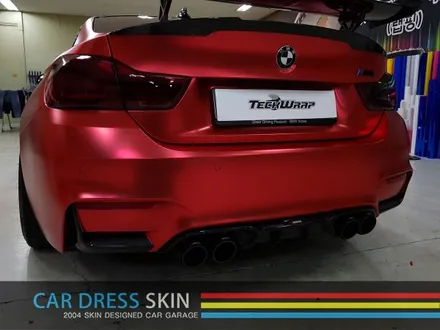 BMW M4 튜닝 무광레드크롬 인천래핑 (택랩) / 인천 서구